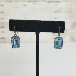 Touchstone Crystal Aquamarine Cut Drop Earrings